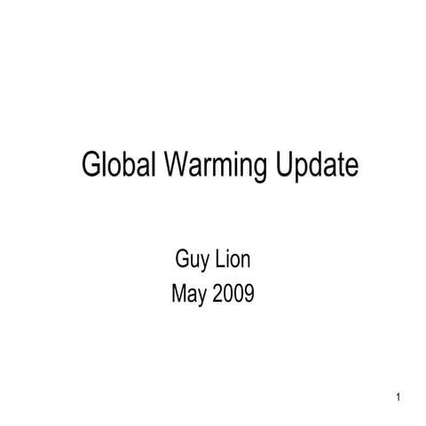 Global Warming Update