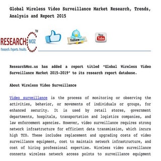 Global wireless video surveillance ...