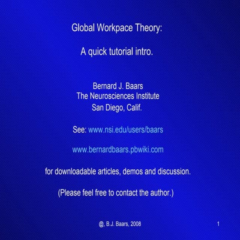 Global workspace theory   tutorial