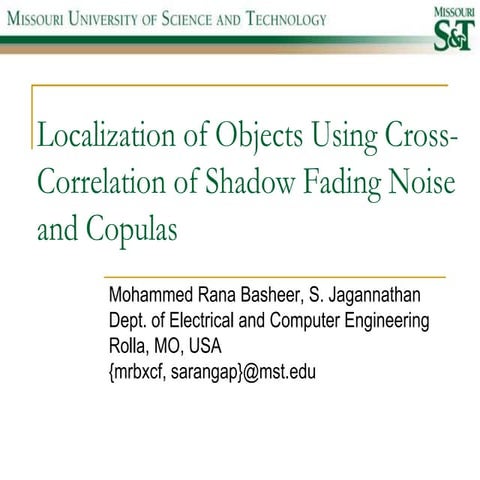 Localization of Objects Using Cross-Correlation of Shadow Fading Noise and Co...