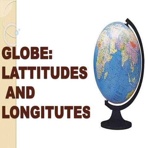 Globe: lattitudes  and longitudes