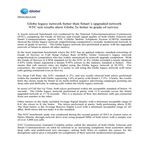 Globe legacy network better than smart’s upgraded network