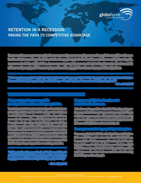 Globoforce Retention In Recession Na