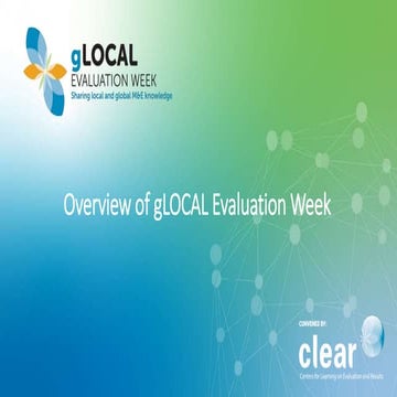 gLOCAL Evaluation Week 2019