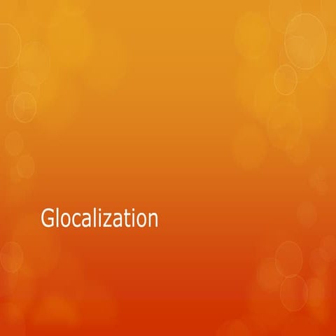 Glocalization
