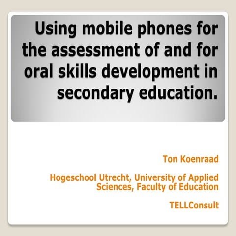 Mobile Phones in Language Education