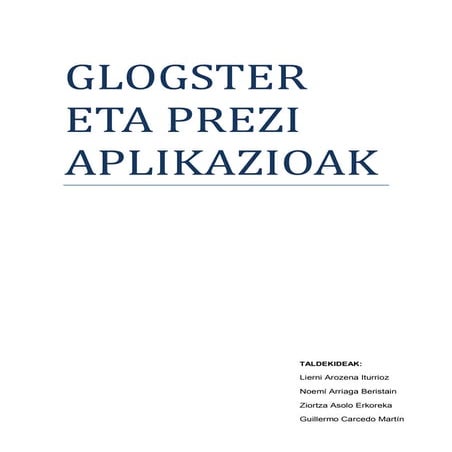 Glogster eta prezi aplikazioak
