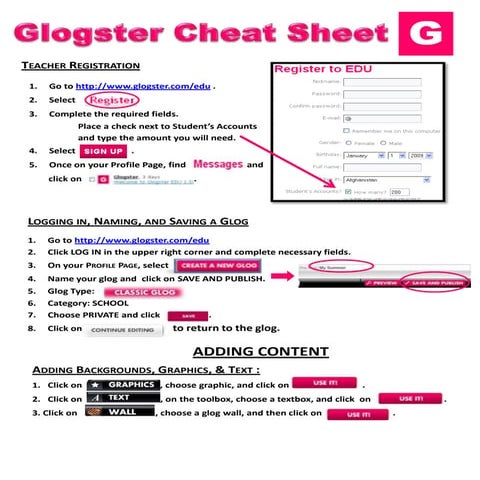 Glogster instructions
