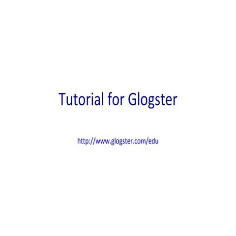 Glogster Tutorial