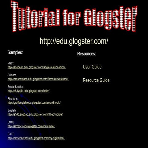 Glogstertutorial