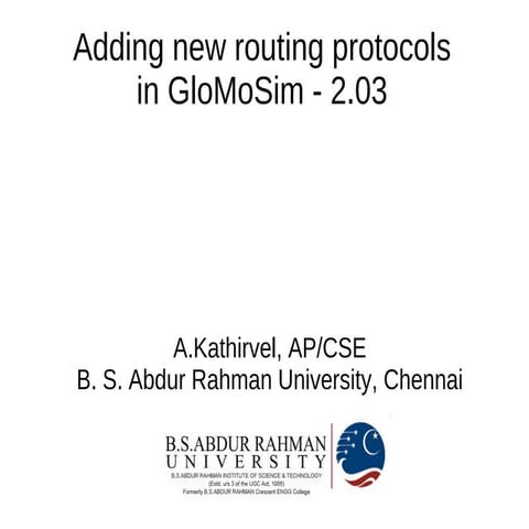 Glomosim   adding routing protocol