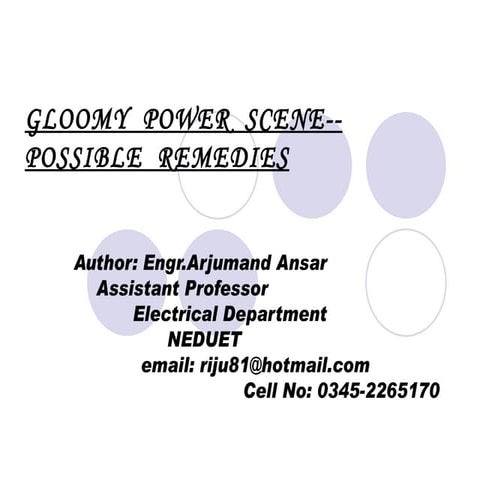 Gloomy Power Scene By Arjumand Ansar