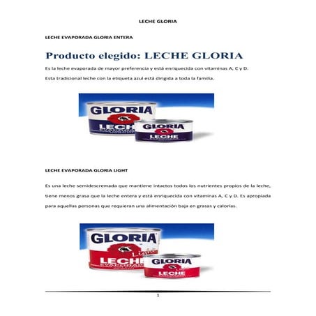 Gloria   leche