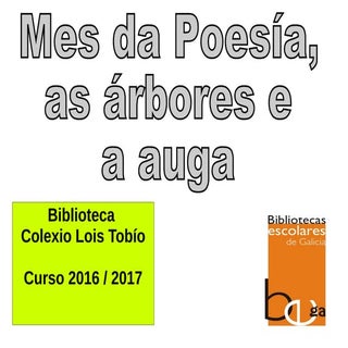 MES DA POESÍA, AS ÁRBORES E A AUGA 
