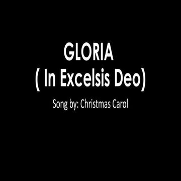 Gloria (In Excelsis Deo) Praise and Worship song | PPTX