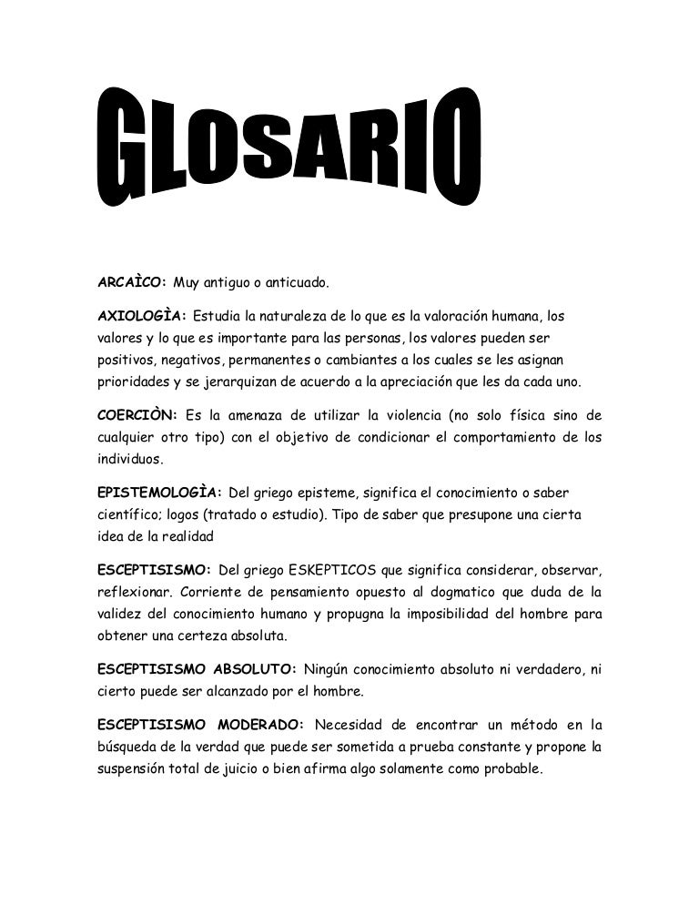 Glosario