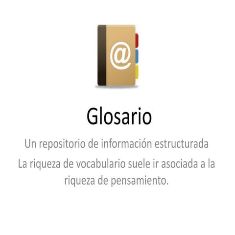 Usos del glosario en Moodle