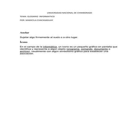 Glosario   maricela chacasaguay