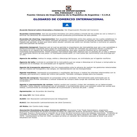 Glosario Comercio Inter Agosto2006