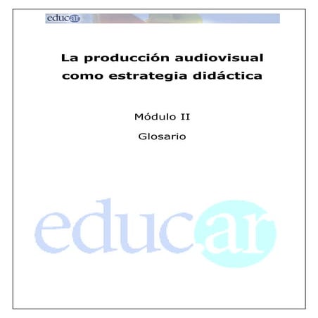 Glosario curso vídeo educar