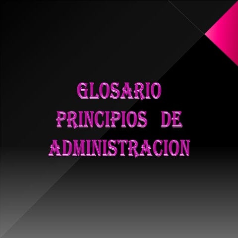 Glosario de administracion