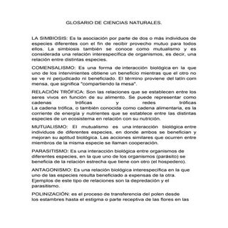 Glosario de ciencias naturales