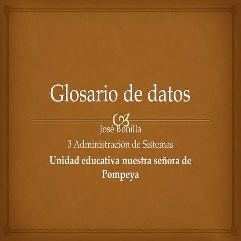 Glosario de datos 