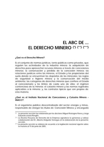 Glosario de derecho minero