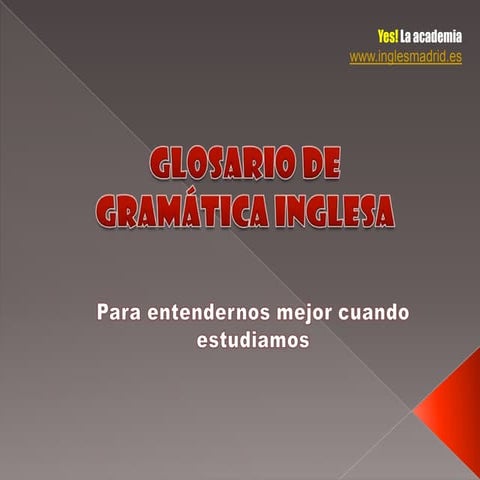 Glosario de gramática inglesa