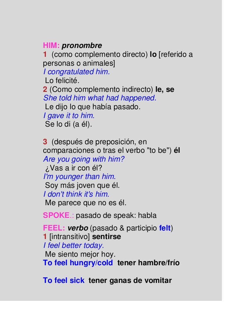 Me Acabo De Levantar En Ingles Glosario de ingles