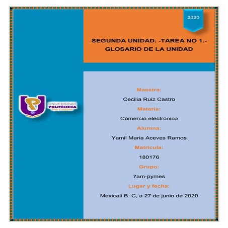 Glosario de la segunda unidad