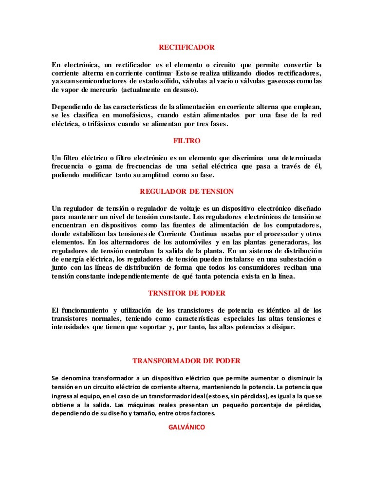 Glosario de las palabras