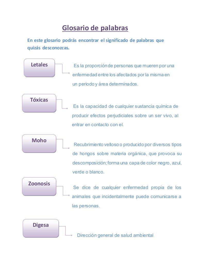 Glosario de palabras noticia