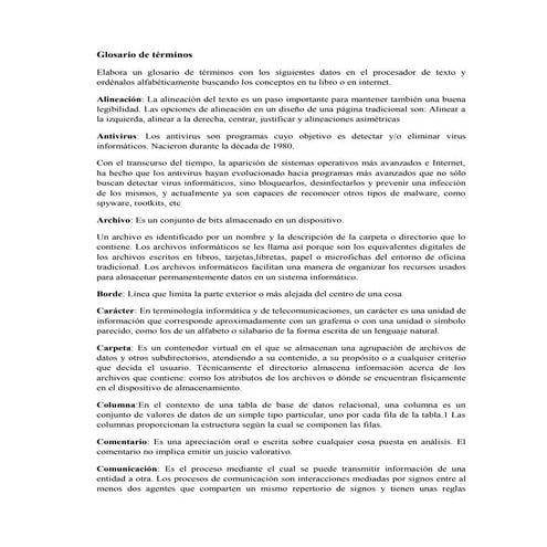 Glosario de terminos