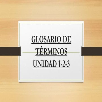 Glosario de terminos