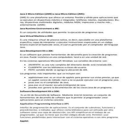 Glosario de terminos sobre Java