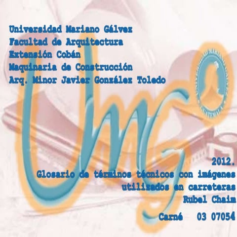 Glosario de Terminos Tecnico en Carreteras
