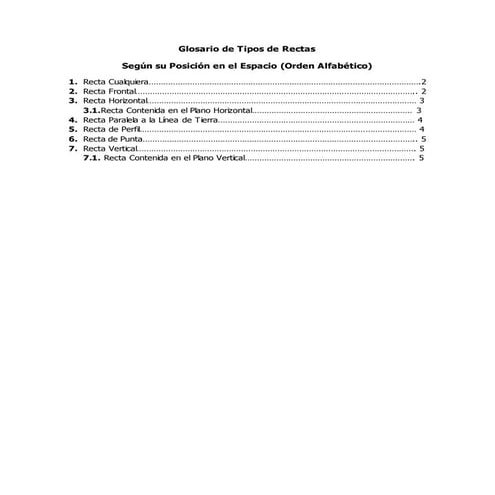 Glosario de Tipos de Rectas