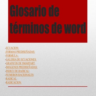 Glosario de términos de word