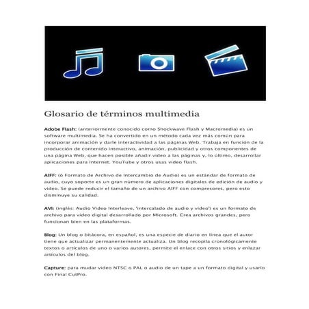 Glosario Terminos Multimedia