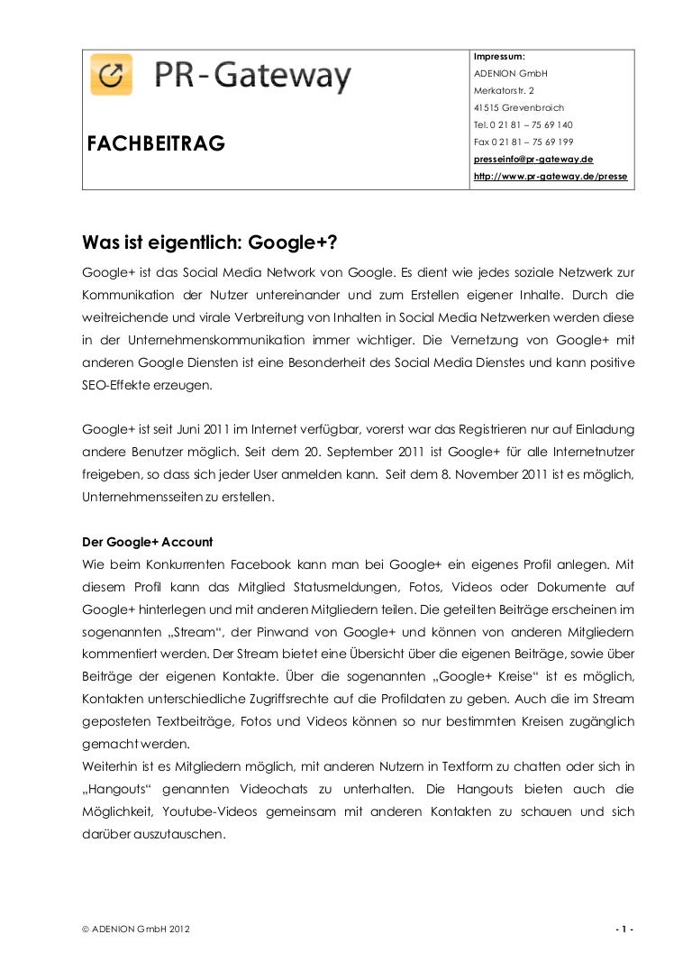 Was Ist Google+ Was Ist Google+