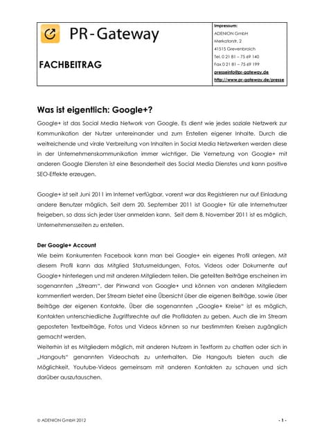 Was ist eigentlich: Google+?