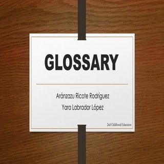 Glossary