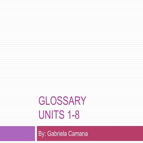 Glossary