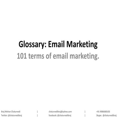 Glossary   Email Marketing
