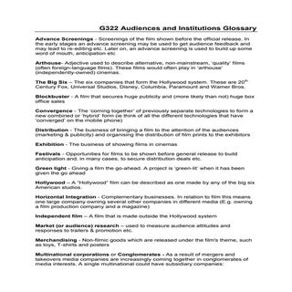 Glossary of Terminology for AS Medi...