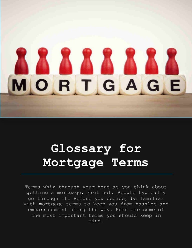 Glossary for Mortgage Terms