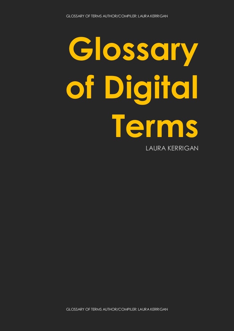 Glossary of Digital Terms