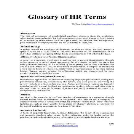 HR Terms