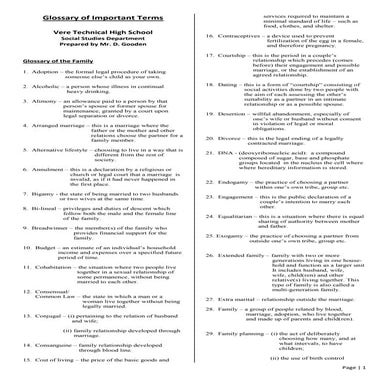 Glossary of Important Terms - The Family.docx